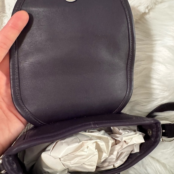 Coach Blackish Deep Purple Leather Women's Bag - Picture 5 of 10